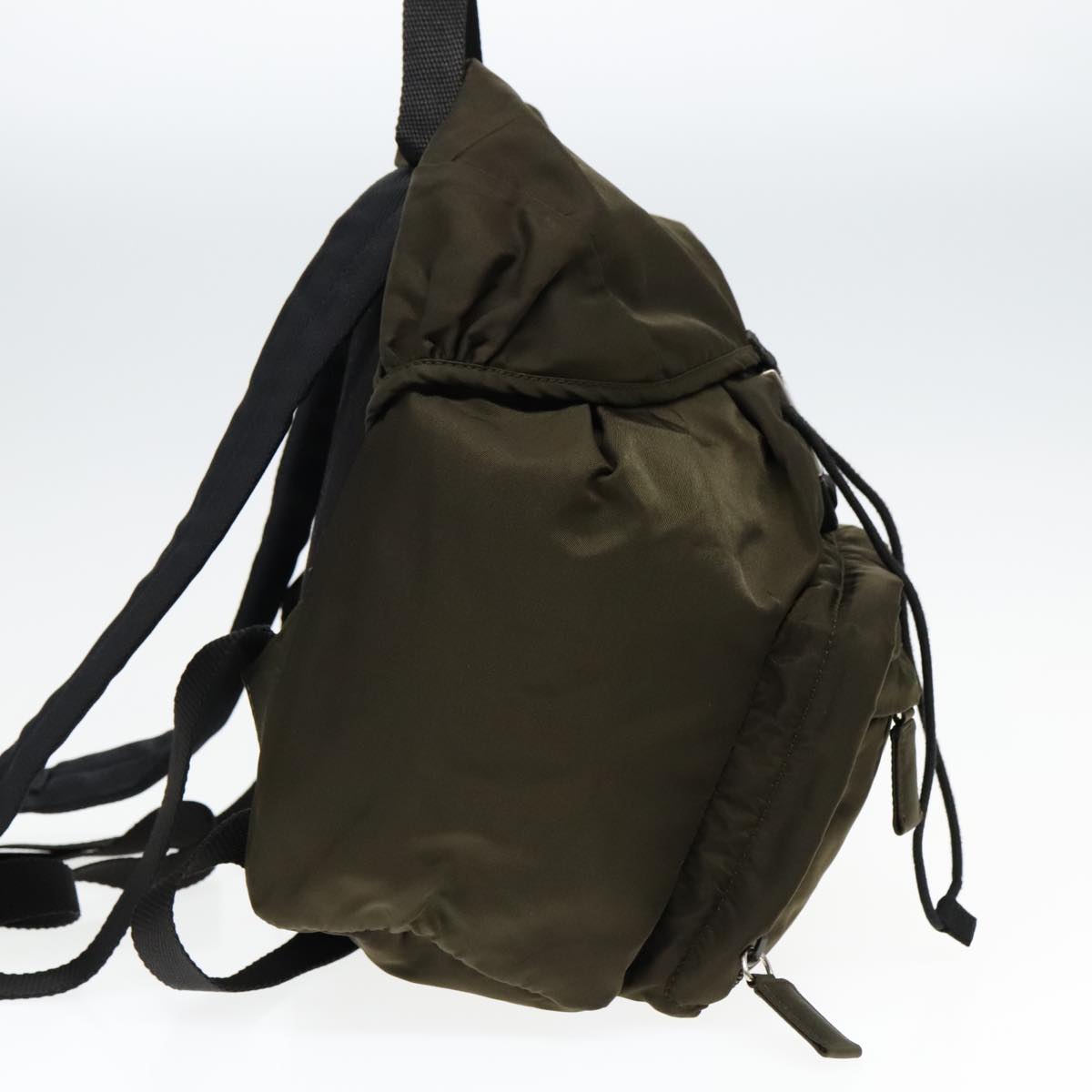 PRADA Backpack Nylon Khaki Silver ep5764