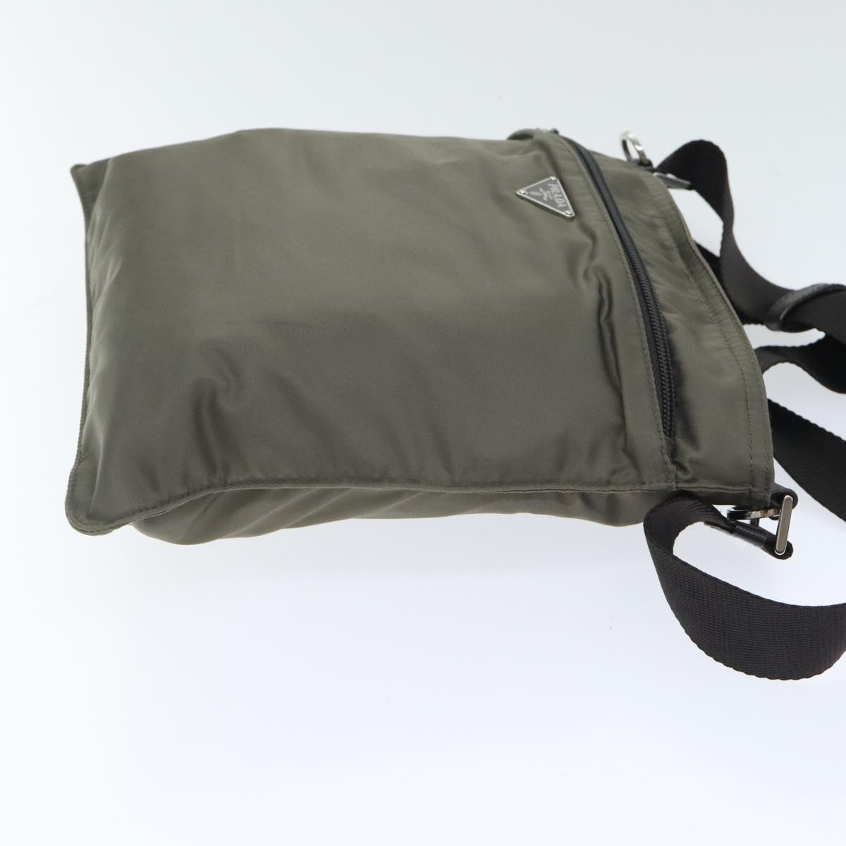 PRADA Shoulder Bag Nylon Gray Silver ep5770