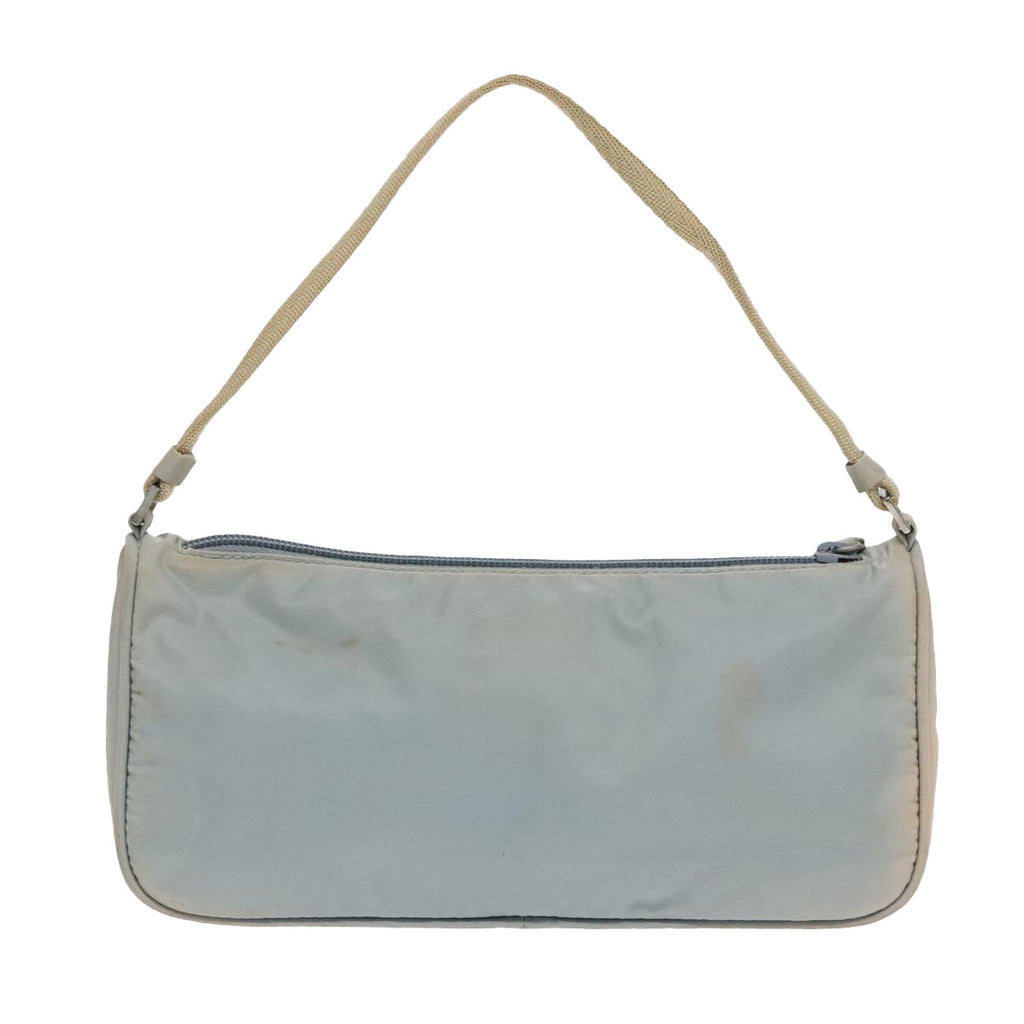 PRADA Pouch Nylon Blue Beige Silver ep5947