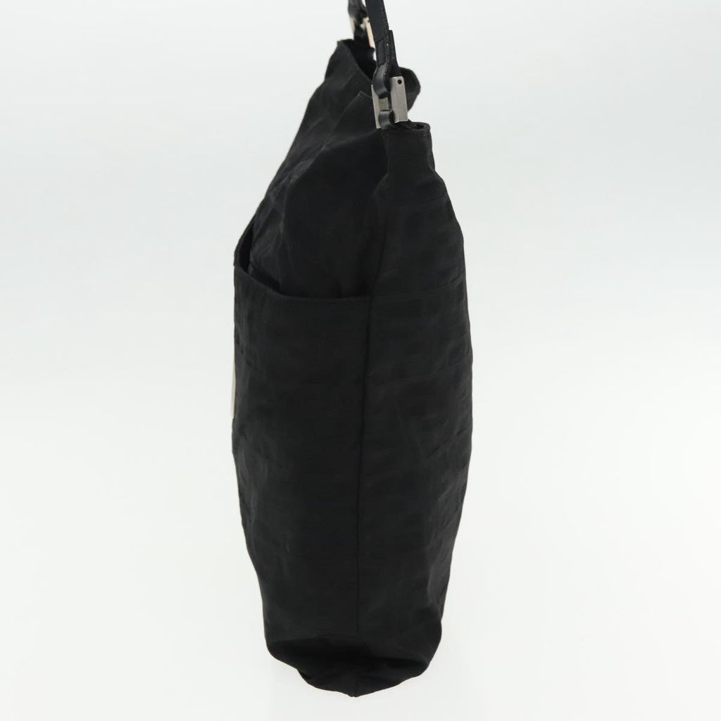 FENDI Zucca Canvas Shoulder Bag Nylon Black Silver ep6025