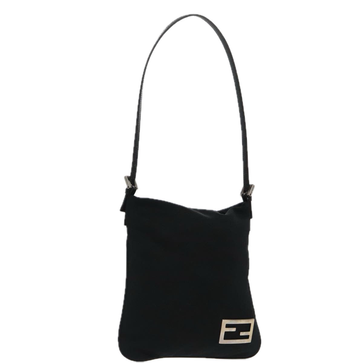 FENDI Shoulder Bag Nylon Black Silver ep6063