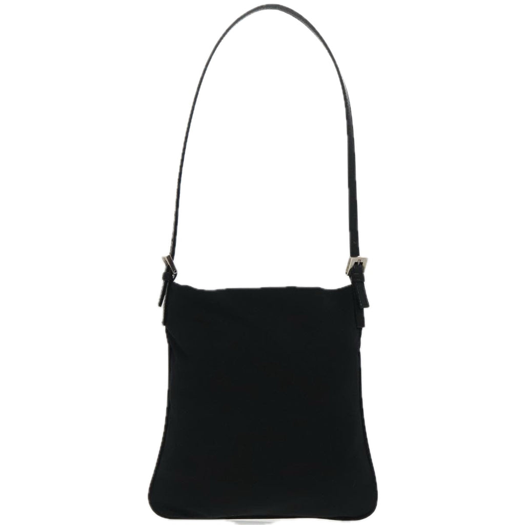 FENDI Shoulder Bag Nylon Black Silver ep6063