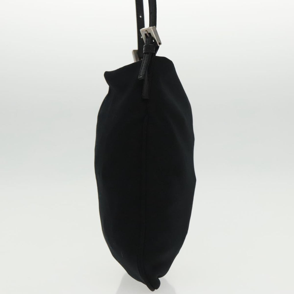 FENDI Shoulder Bag Nylon Black Silver ep6063