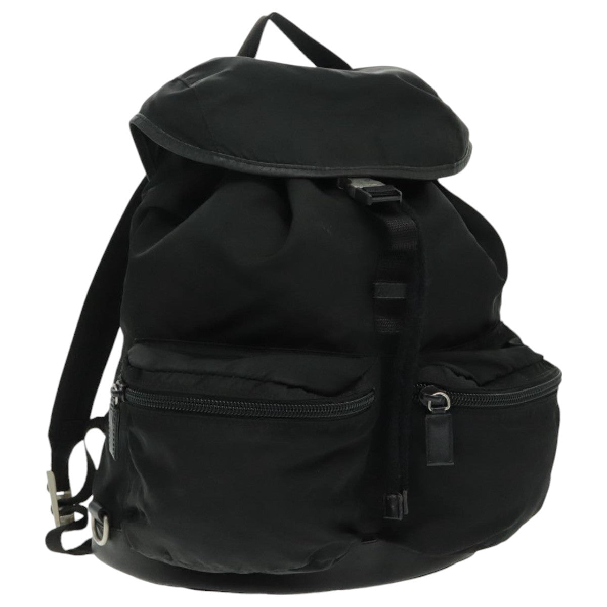PRADA Backpack Nylon Black Silver ep6168