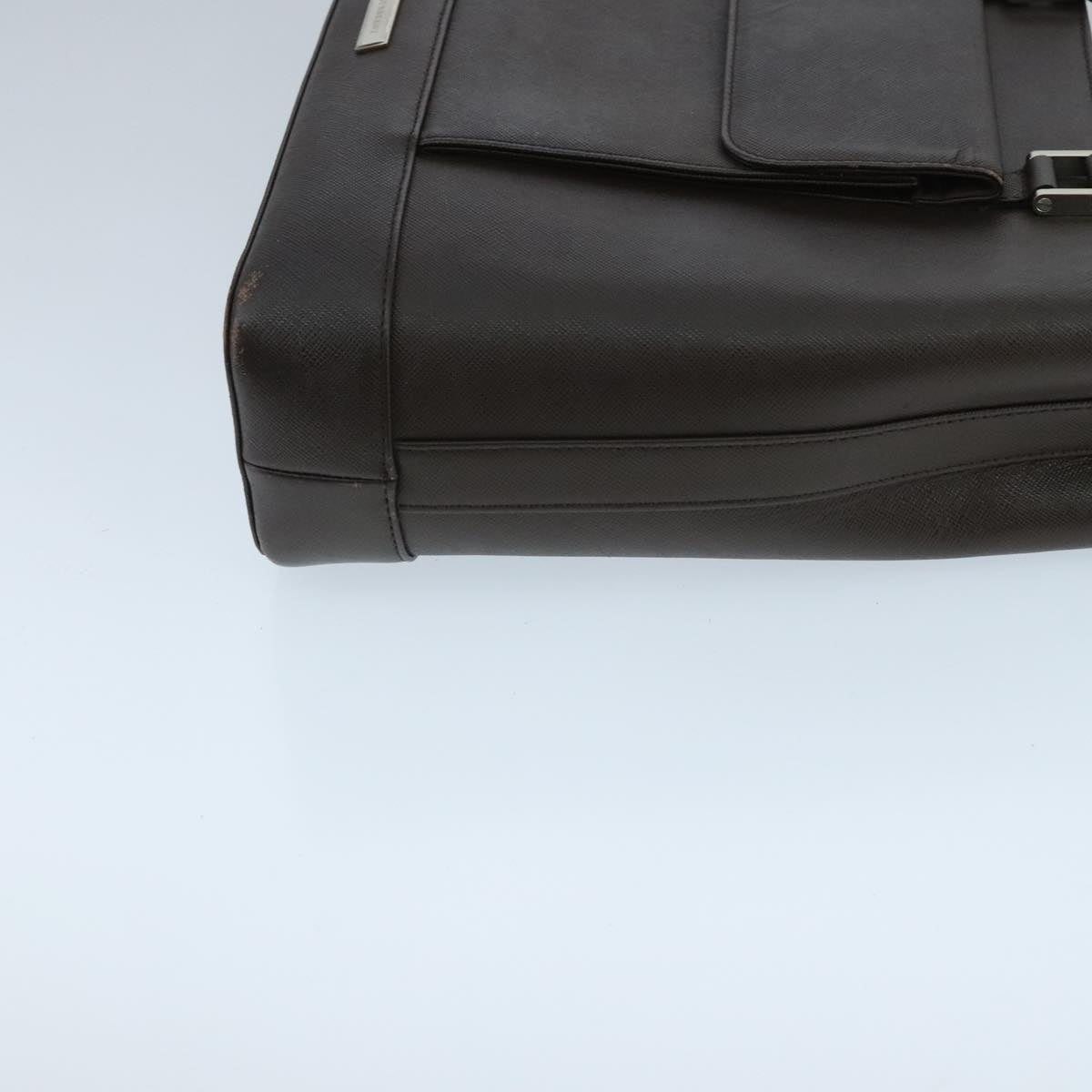 BURBERRY Hand Bag Leather Brown Silver ep6308