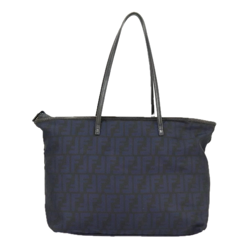 FENDI Zucca Canvas Tote Bag Gold Navy ep6478