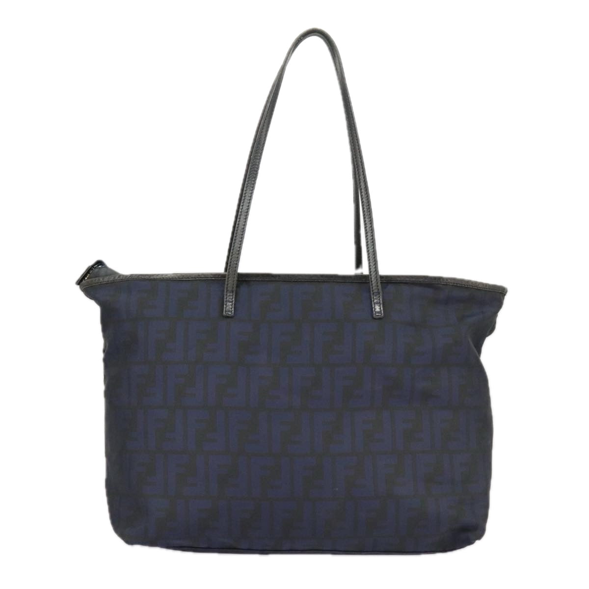 FENDI Zucca Canvas Tote Bag Gold Navy ep6478