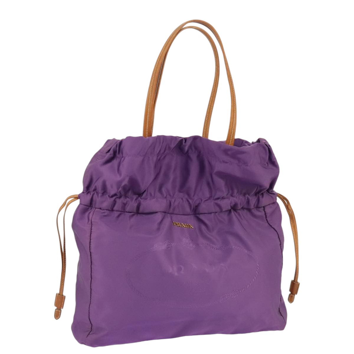 PRADA Tote Bag Nylon Purple Gold ep6502