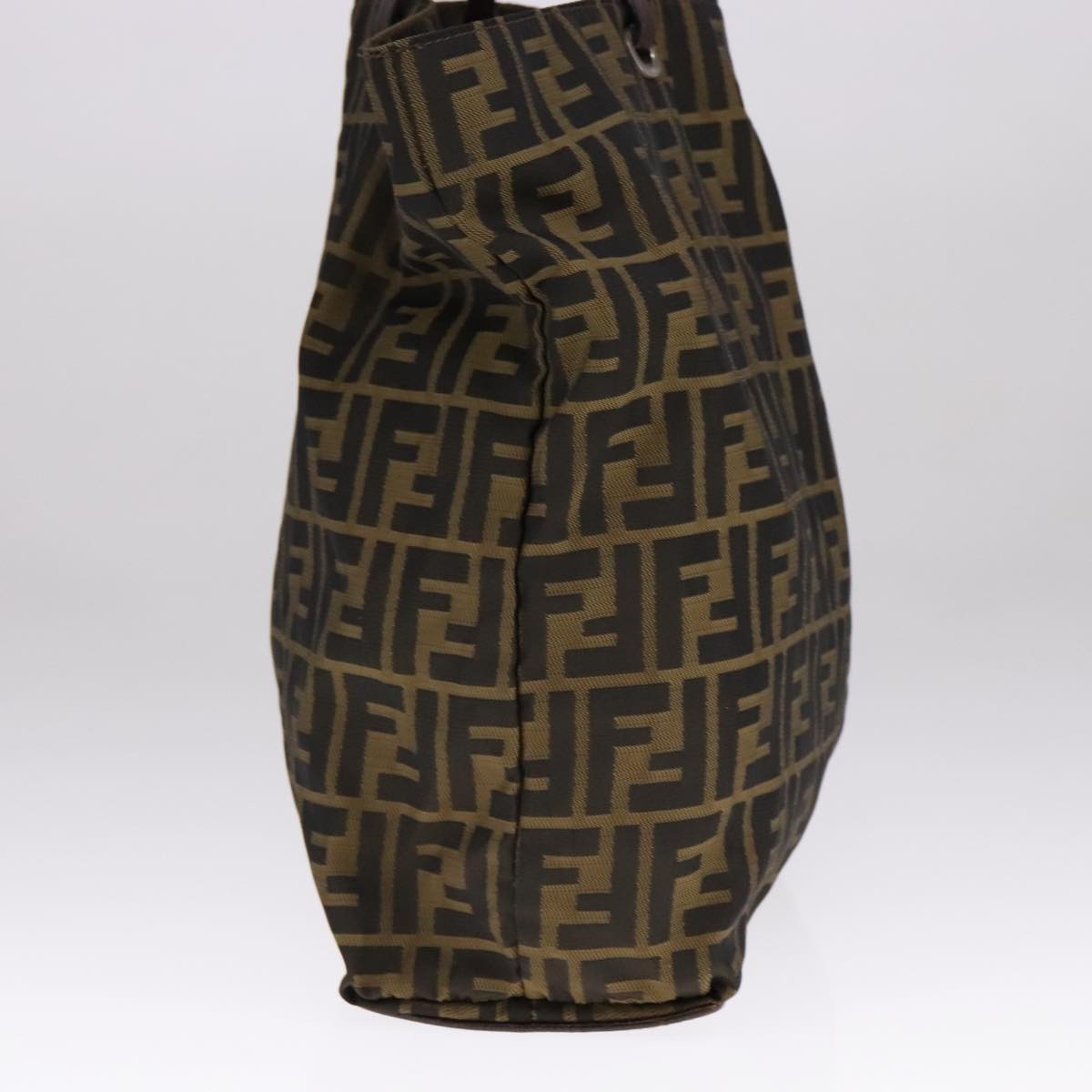 FENDI Zucca Canvas Hand Bag Brown Black ep7128