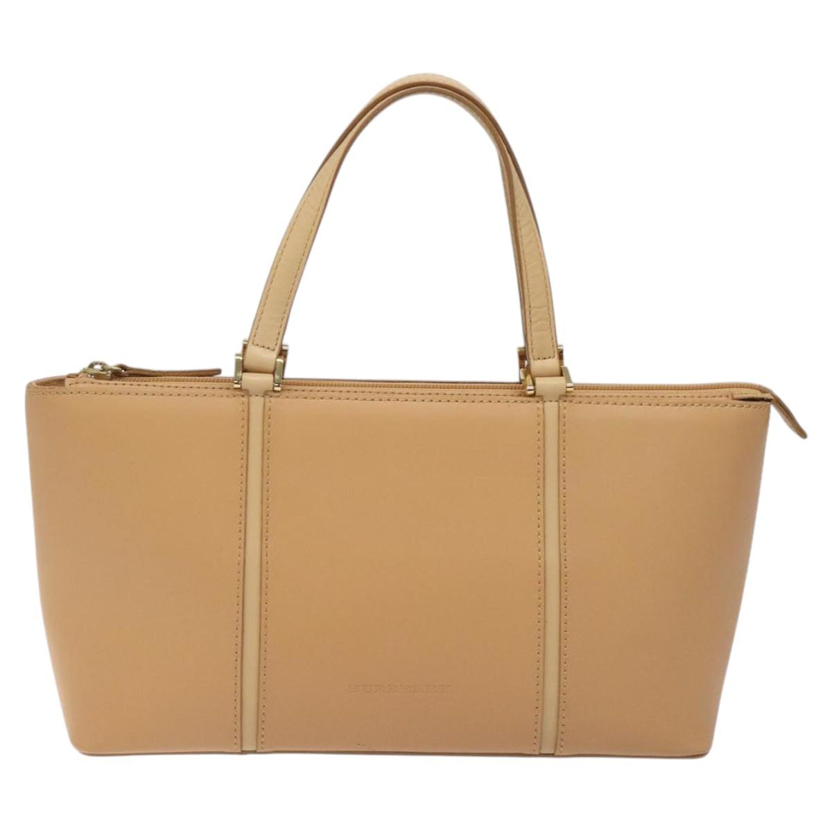 BURBERRY Hand Bag Leather Beige Gold ep7923