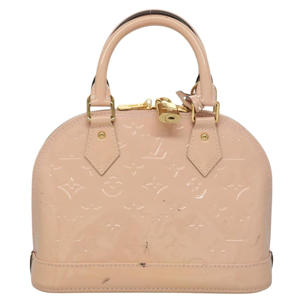 LOUIS VUITTON Vernis Alma BB Hand Bag 2way Pink Rose valerine M50415 ep8196