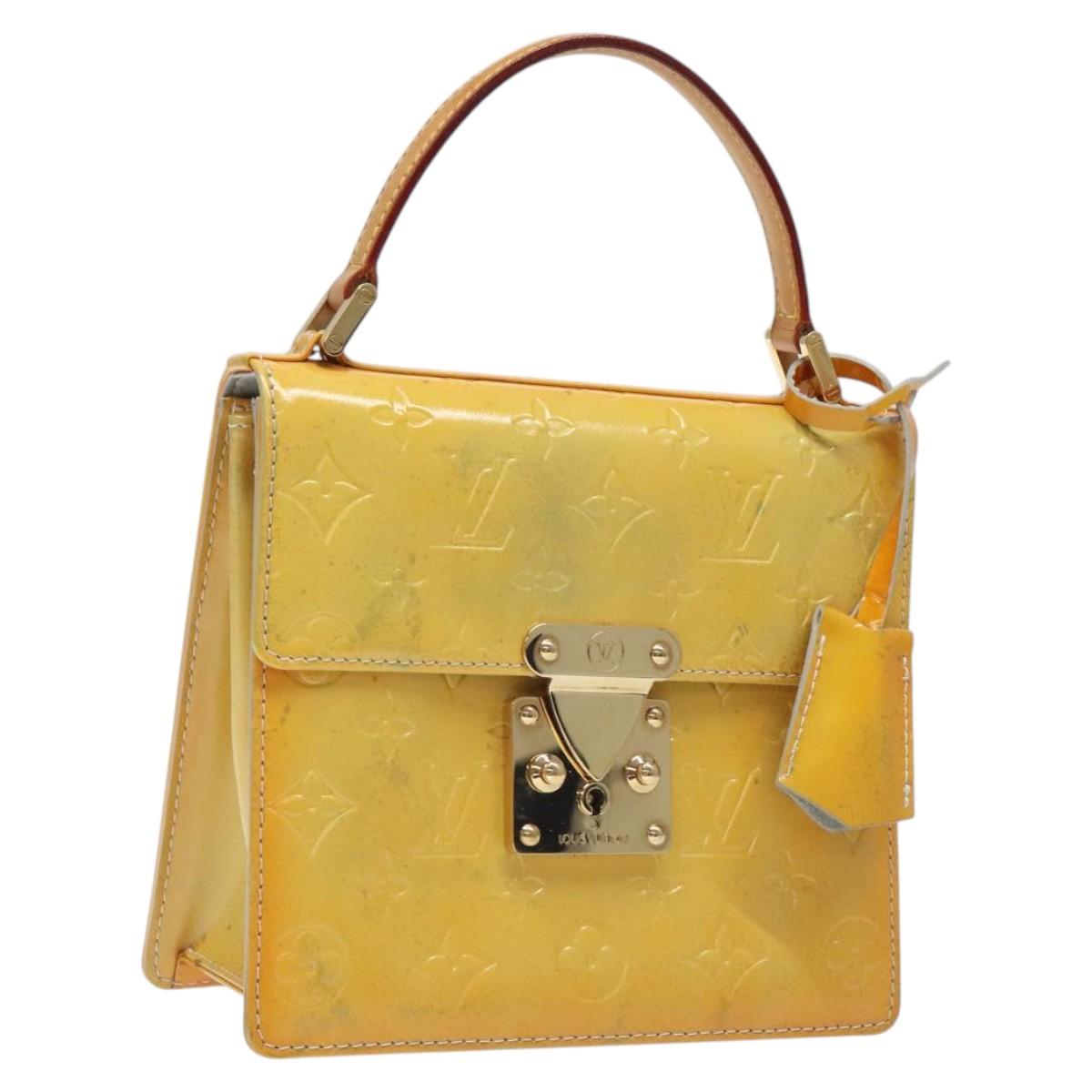 LOUIS VUITTON Monogram Vernis Spring Street Hand Bag Gris M91029 LV ep8537