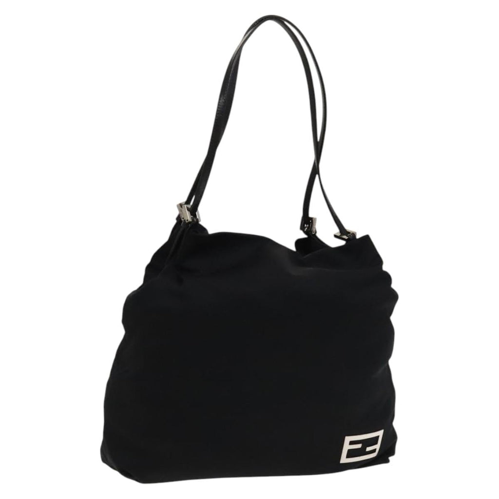 FENDI Tote Bag Nylon Black Silver ep8593