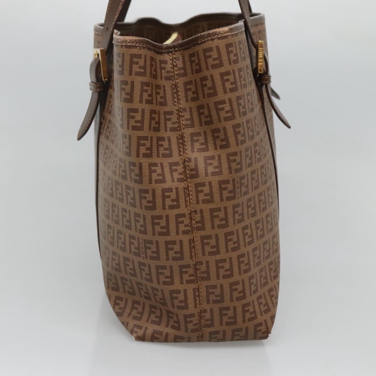 FENDI Zucchino Canvas Tote Bag Beige Gold ep8686