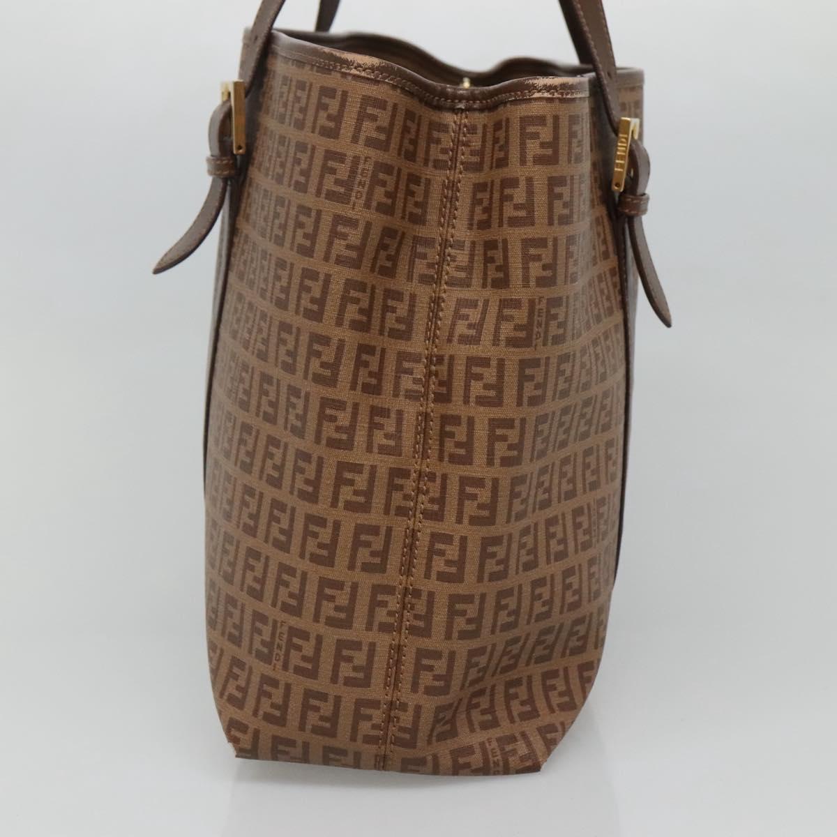 FENDI Zucchino Canvas Tote Bag Beige Gold ep8686