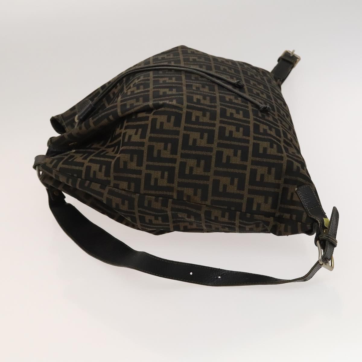 FENDI Zucca Canvas Backpack Brown Black gold ep8792