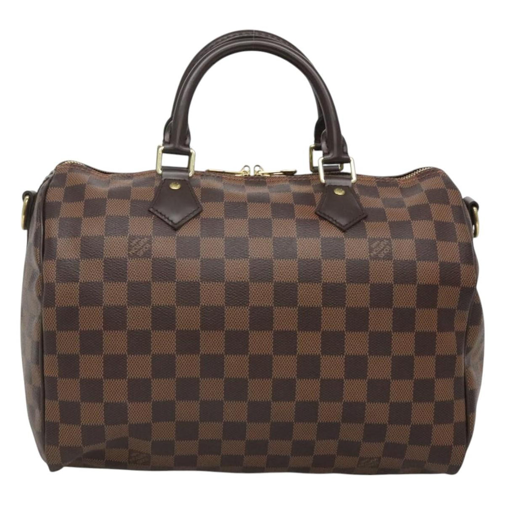 LOUIS VUITTON Damier Ebene Speedy Bandouliere 30 Hand Bag N41367 LV ep9019