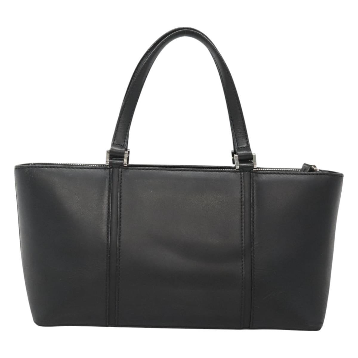 BURBERRY Hand Bag Leather Black Silver ep9206