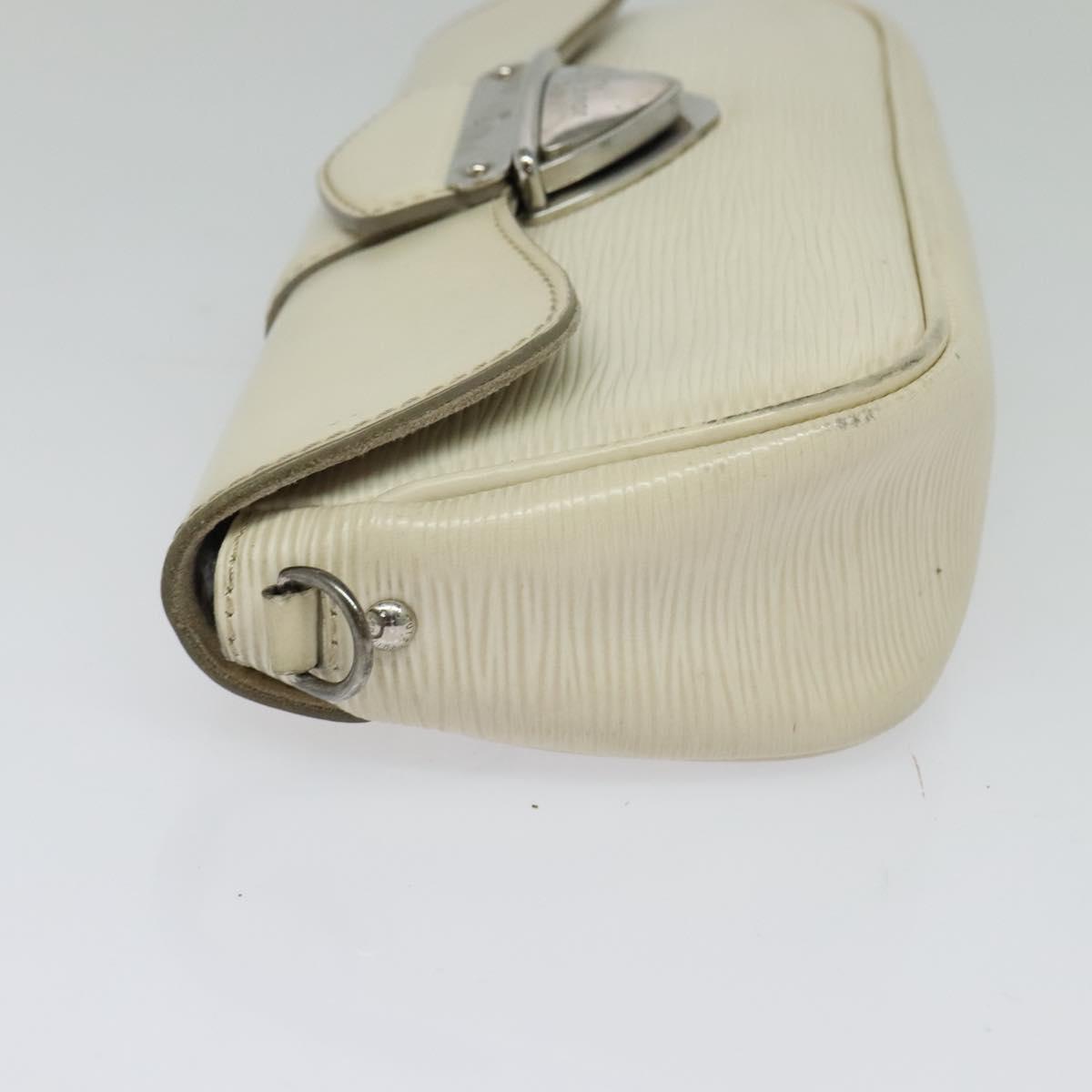 LOUIS VUITTON Epi Pochette Montaigne Bag White Yvoire M5929J LV ep9537