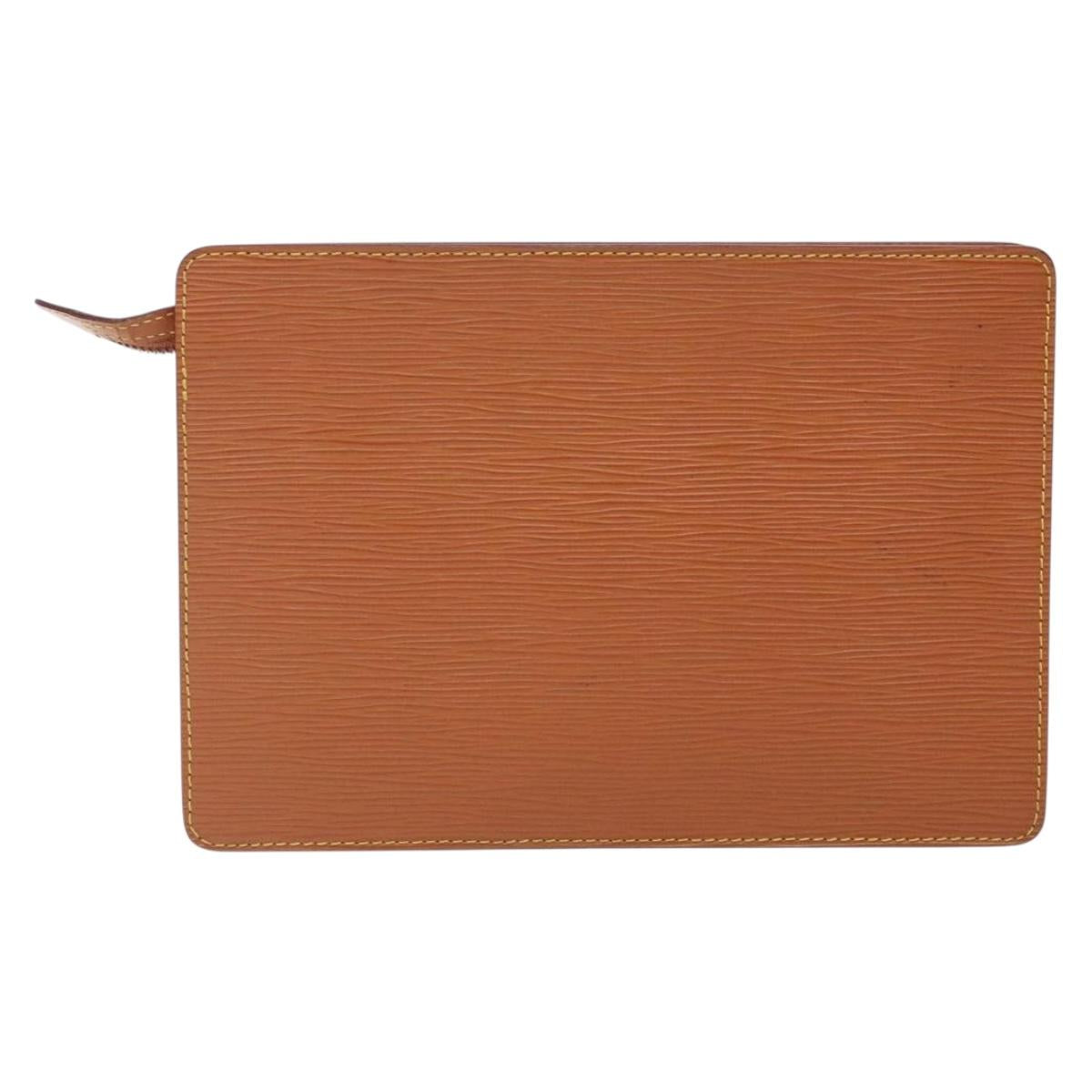 LOUIS VUITTON Epi Pochette Homme Clutch Bag Zipangu Gold M52528 LV ep9551