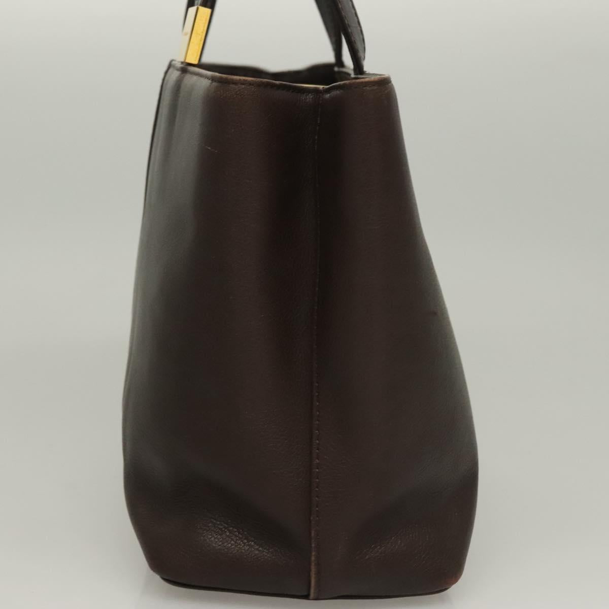 BURBERRY Hand Bag Leather Brown Gold ep9761