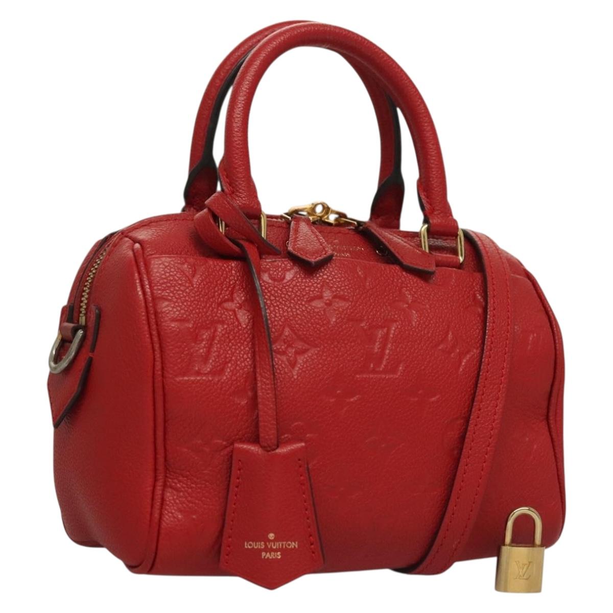 LOUIS VUITTON Empreinte Speedy Bandouliere 20 Hand Bag Red M42395 LV ep9983