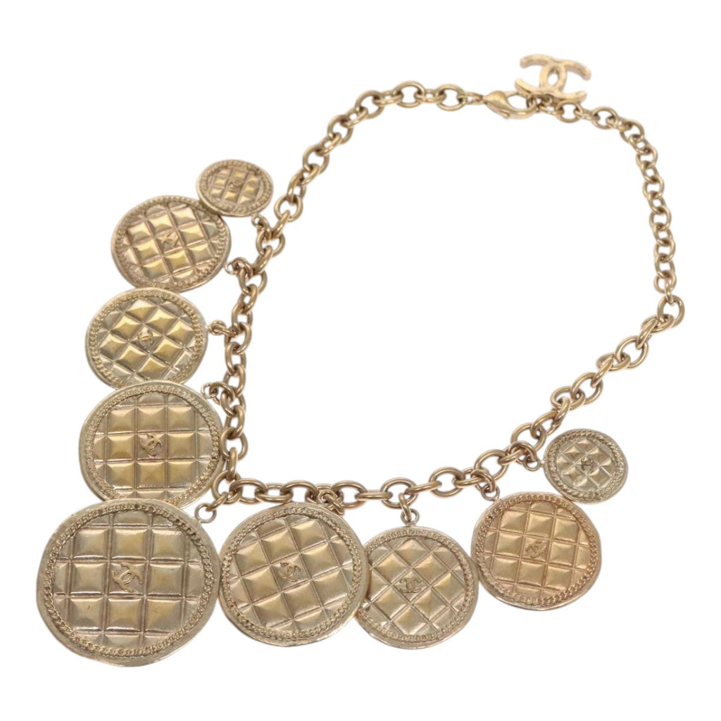 CHANEL Necklace metal Gold CC FF0709AV