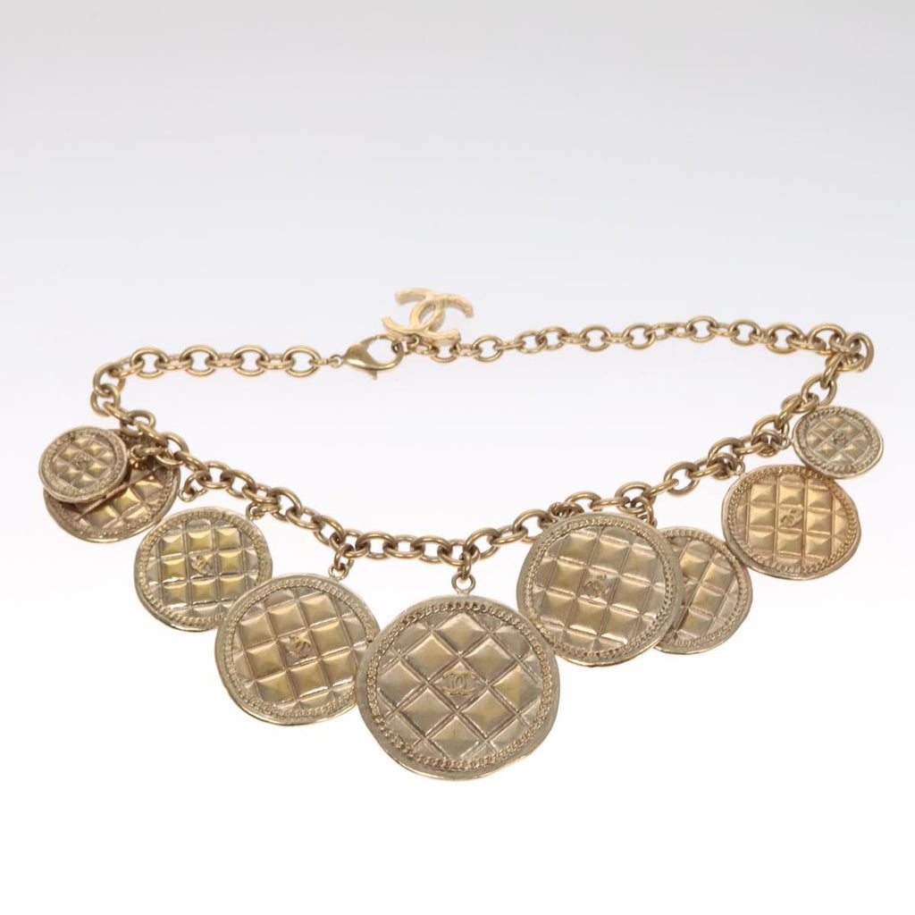 CHANEL Necklace metal Gold CC FF0709AV