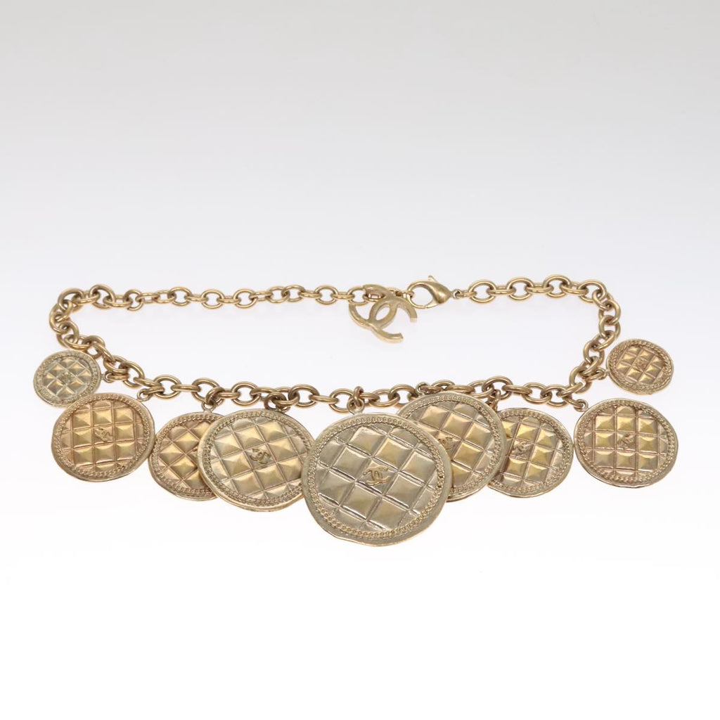 CHANEL Necklace metal Gold CC FF0709AV