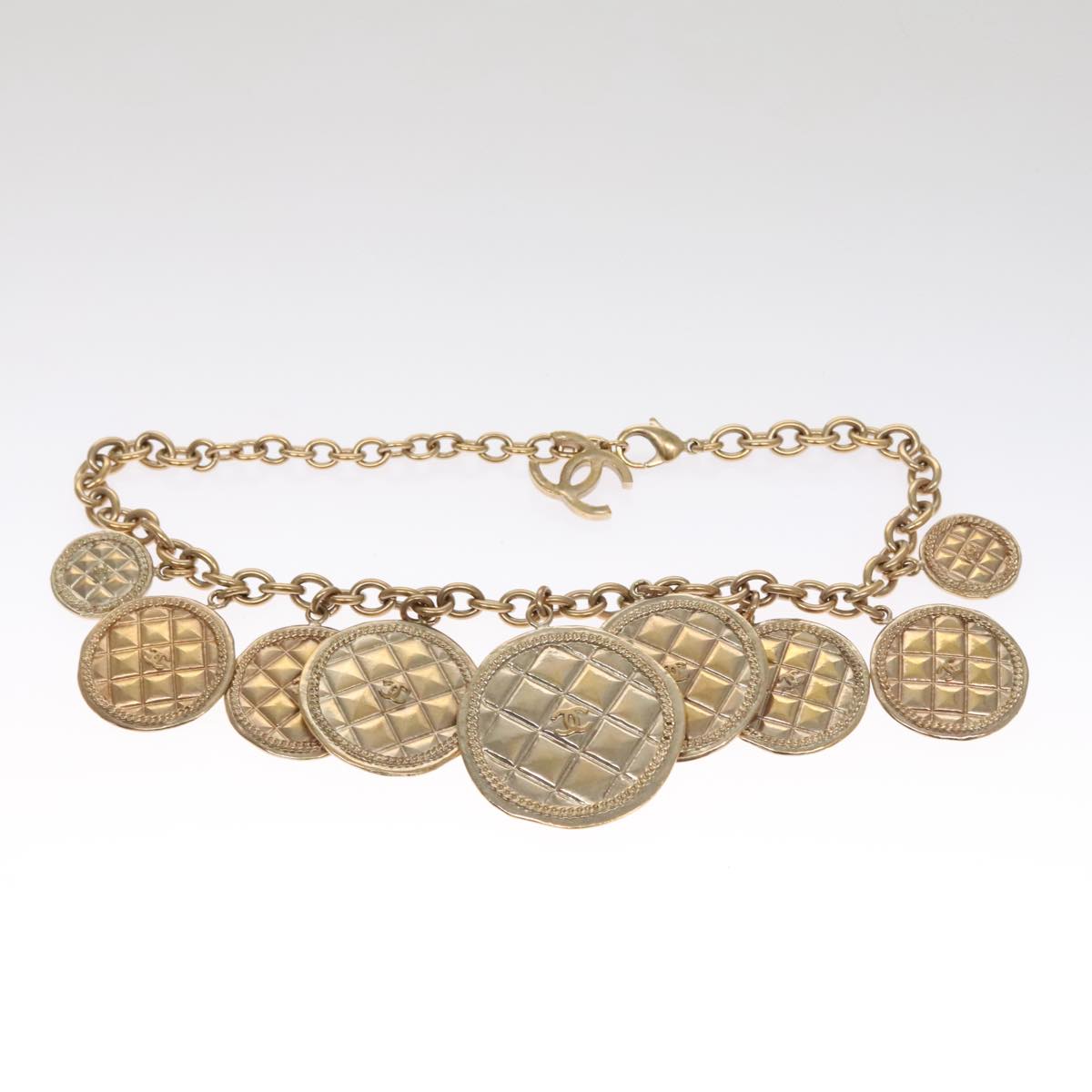 CHANEL Necklace metal Gold CC FF0709AV