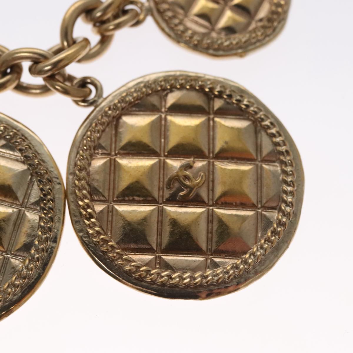 CHANEL Necklace metal Gold CC FF0709AV