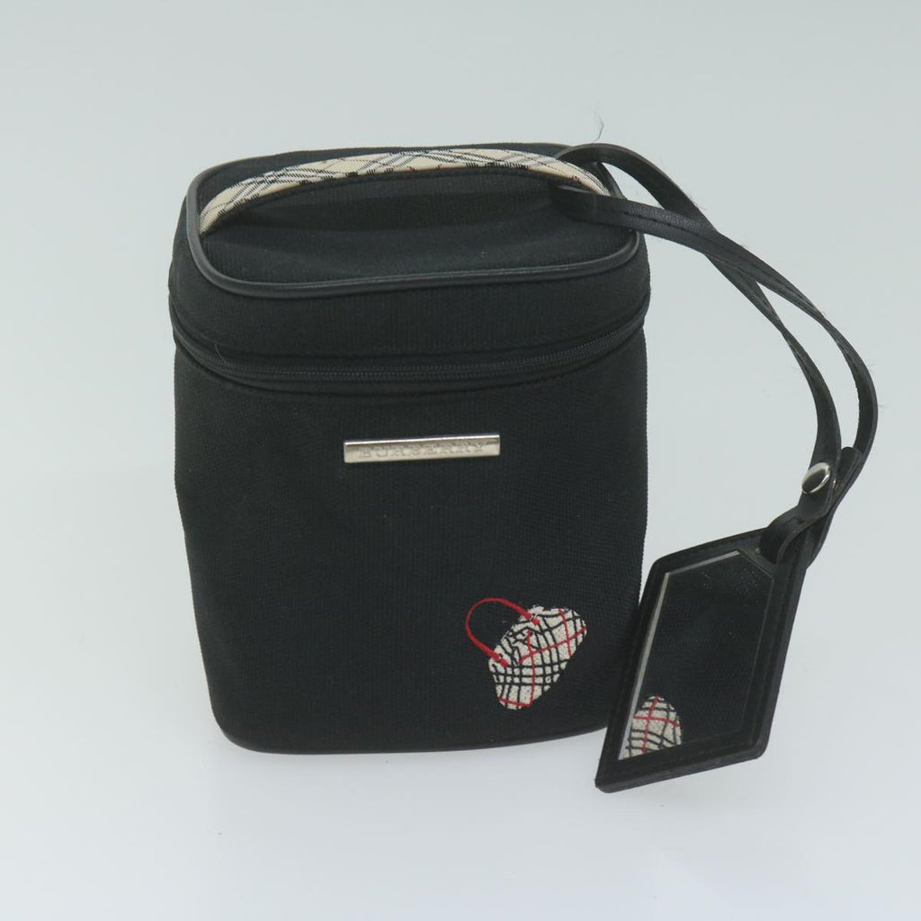BURBERRY Burberrys Cosmetic Clutch Bag Leather 2Set Black Brown fm3179