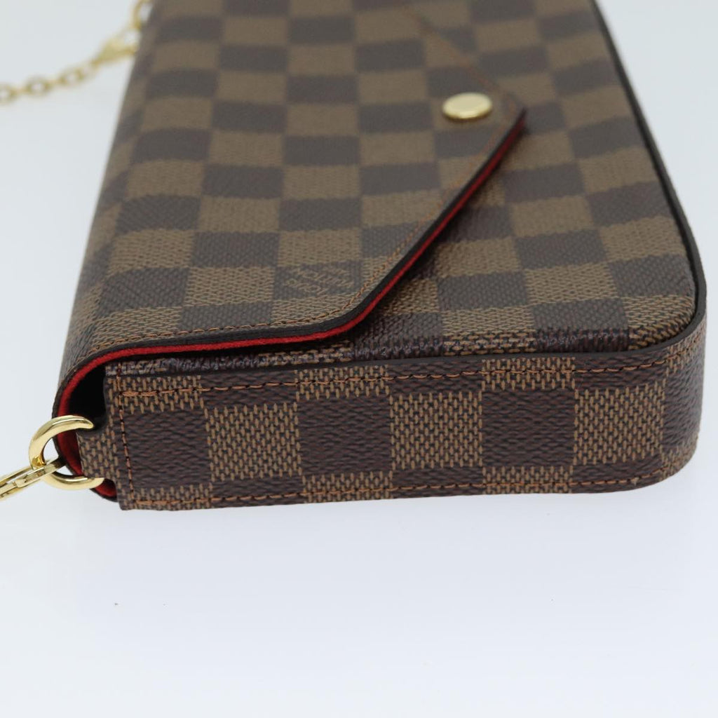 LOUIS VUITTON Damier Ebene Pochette Felice Shoulder Wallet N63032 fm3540SM