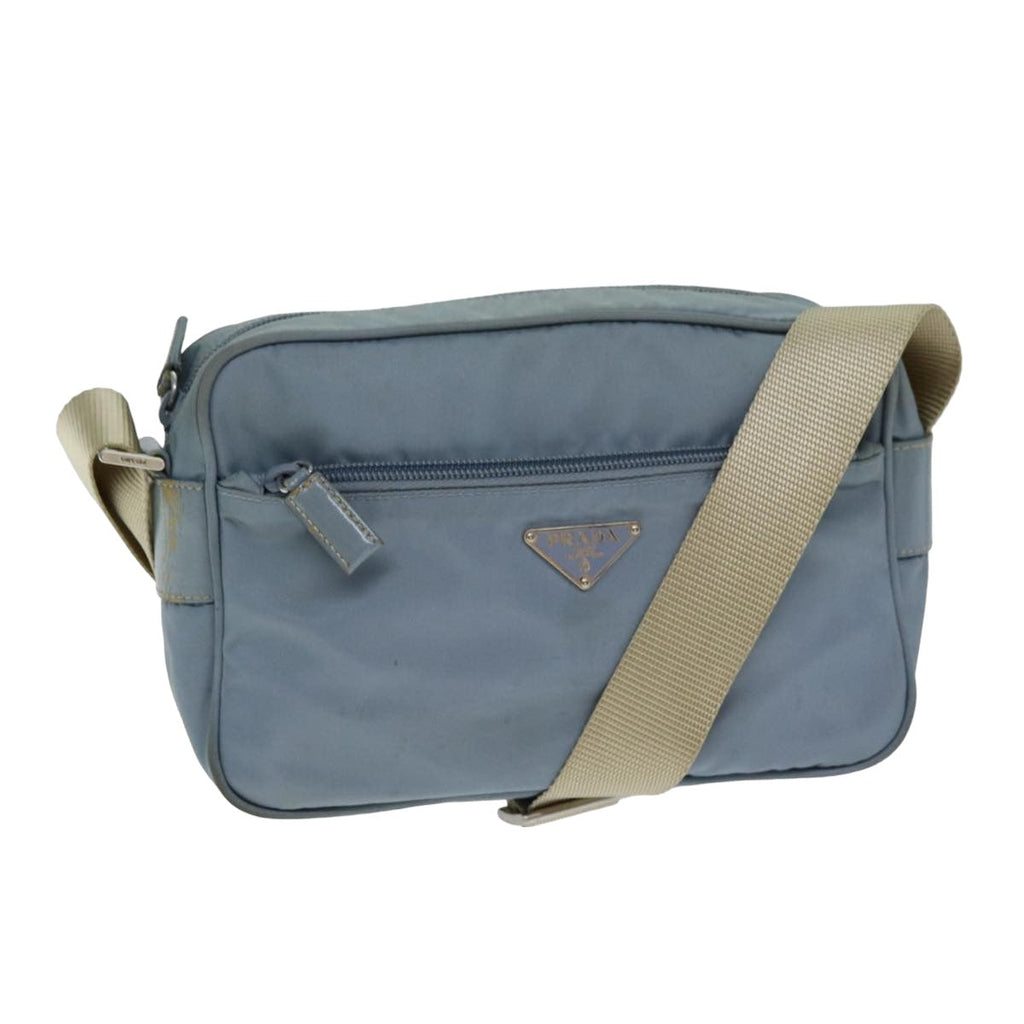 PRADA Shoulder Bag Nylon Blue fm3565