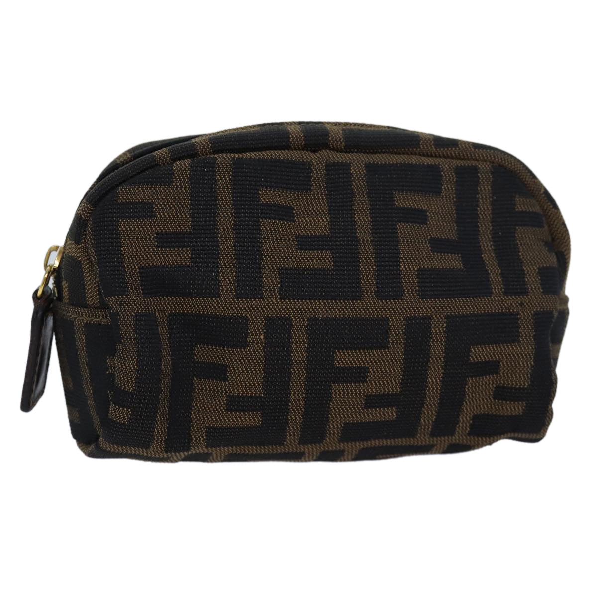 FENDI Zucca Canvas Pouch Brown fm3578