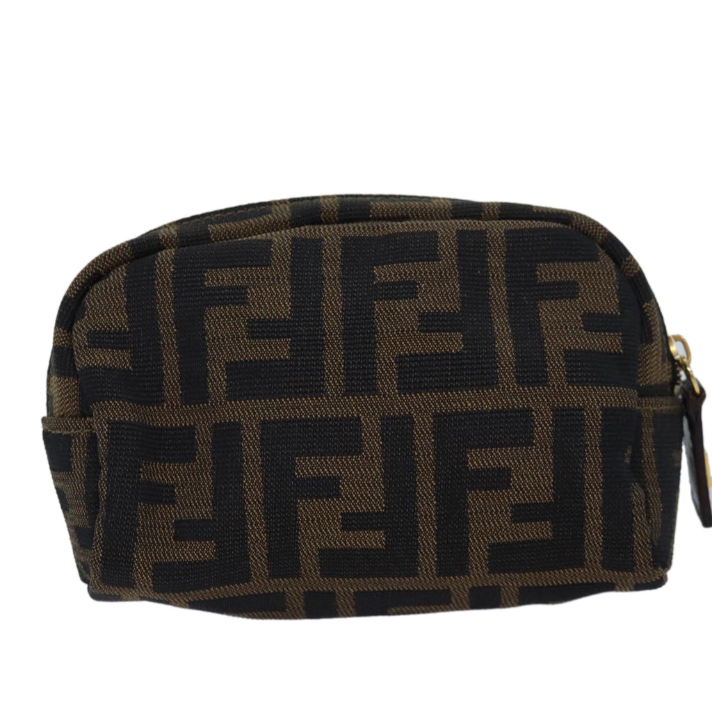 FENDI Zucca Canvas Pouch Brown fm3578