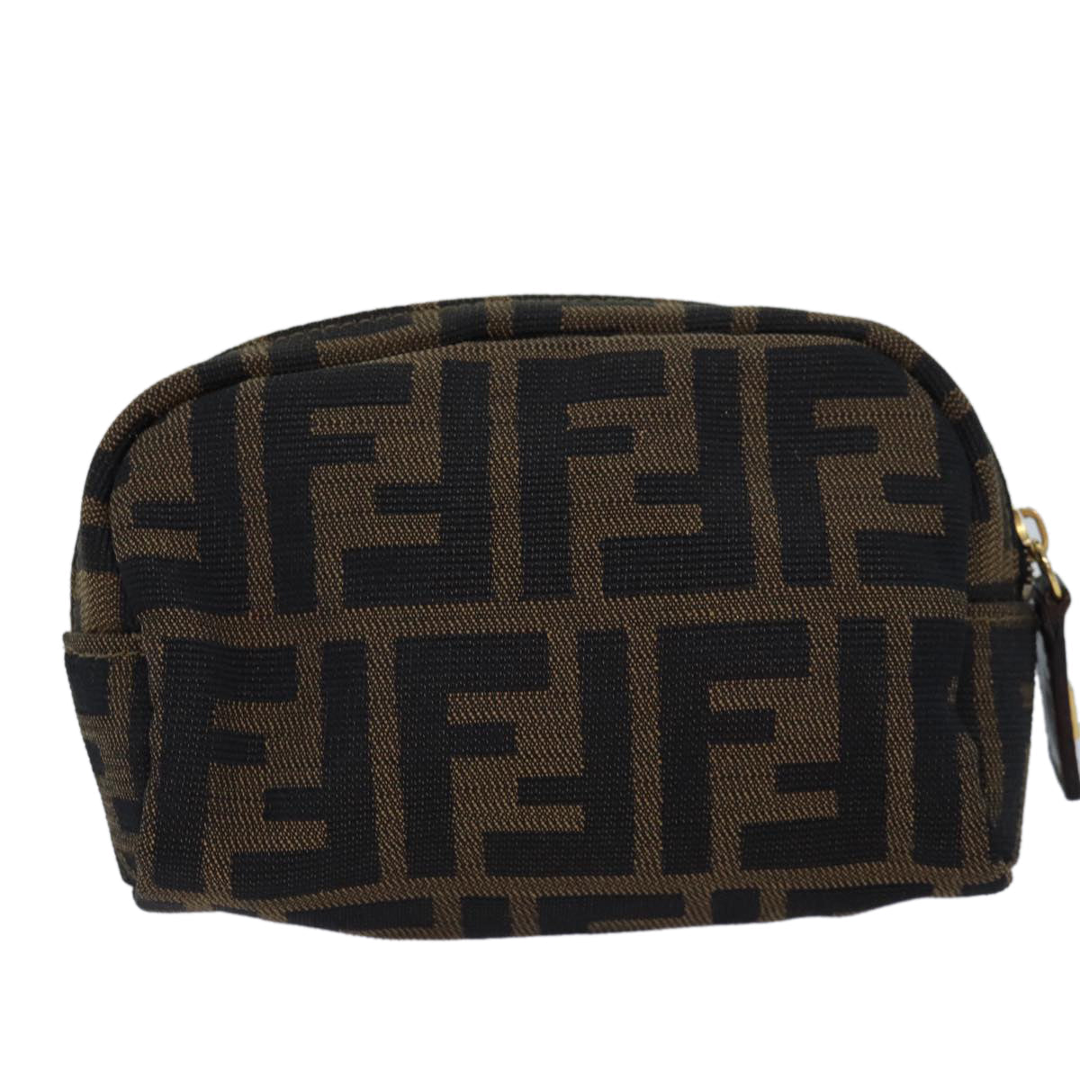 FENDI Zucca Canvas Pouch Brown fm3578