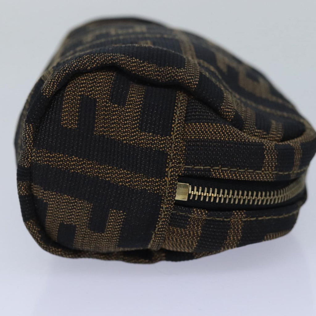 FENDI Zucca Canvas Pouch Brown fm3578