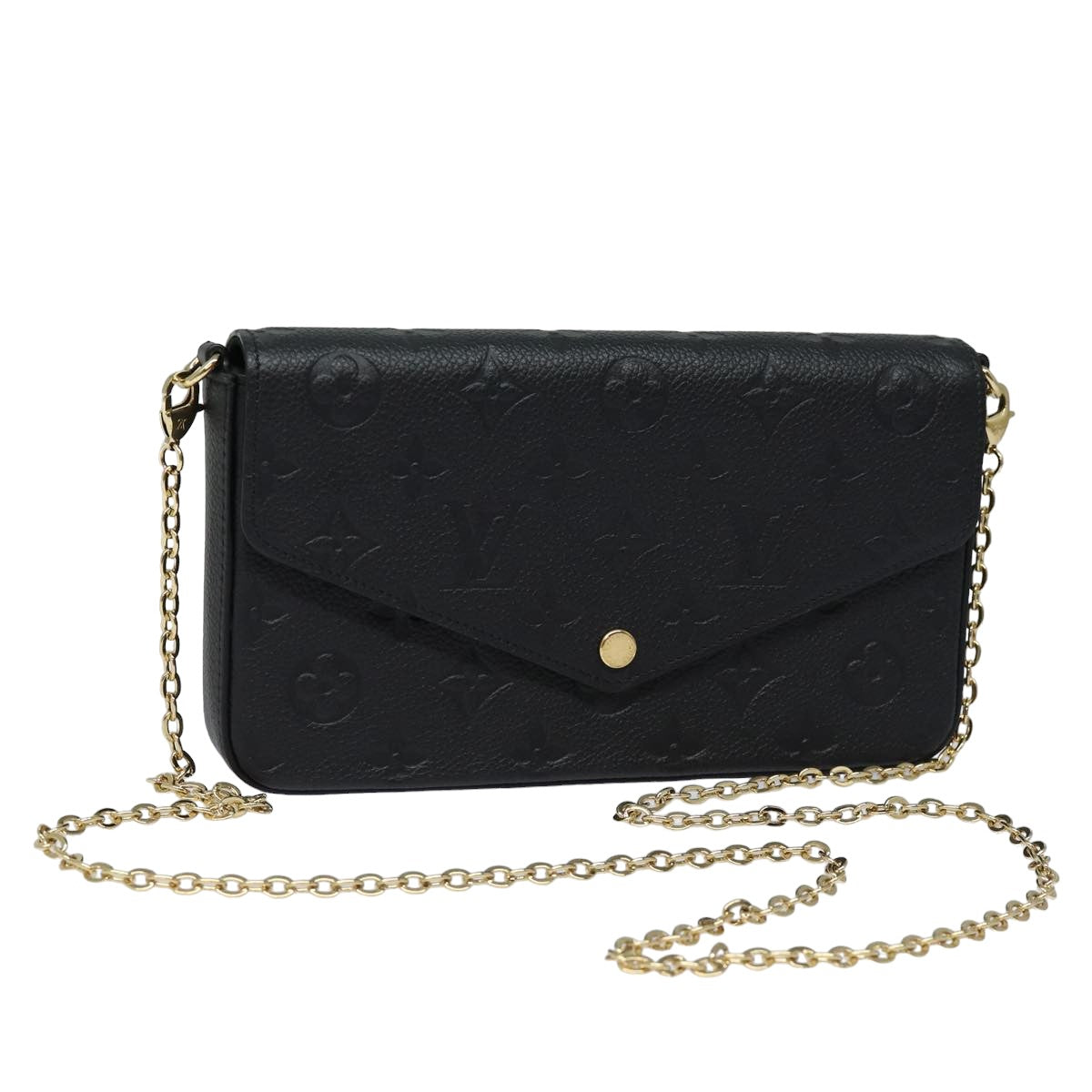 LOUIS VUITTON Empreinte Pochette Felice Chain Wallet Black M64064 fm3634S
