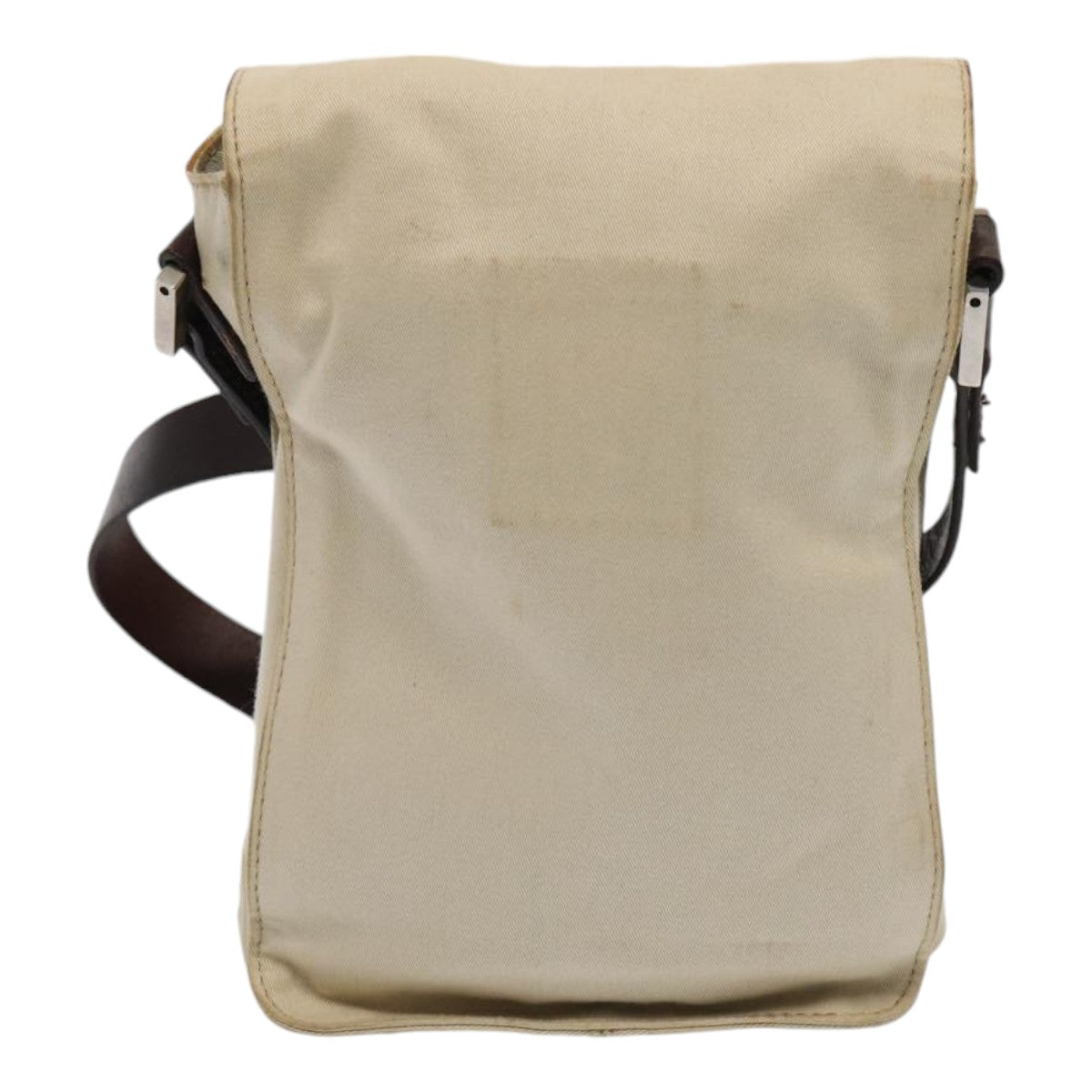 FENDI Canvas Shoulder Bag Beige fm3657