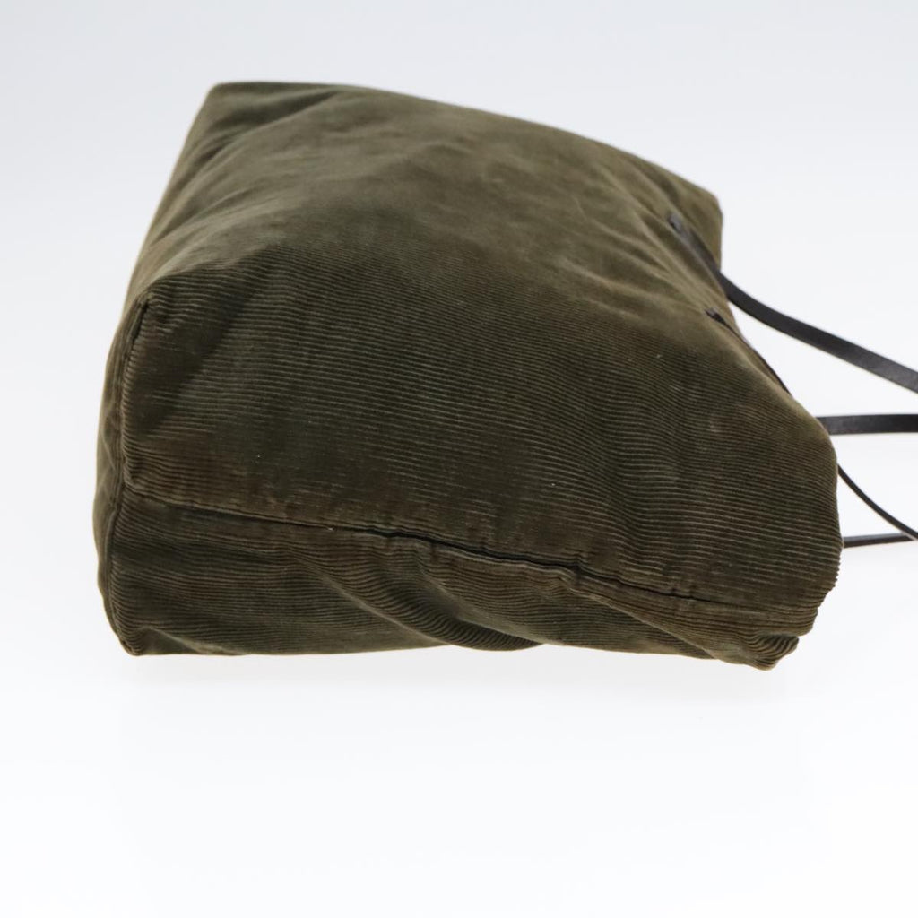 FENDI Tote Bag Corduroy Khaki fm3899