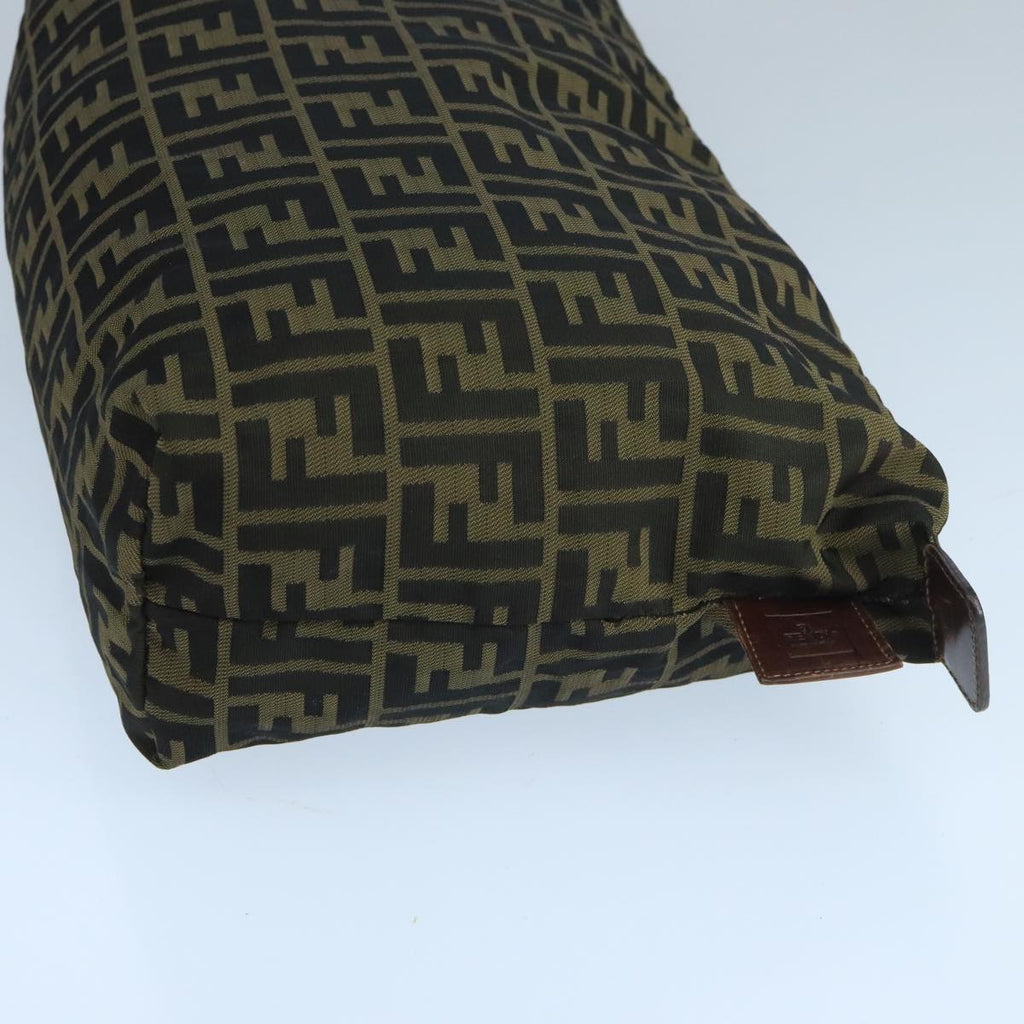 FENDI Zucca Canvas Pouch Brown Black fm4183