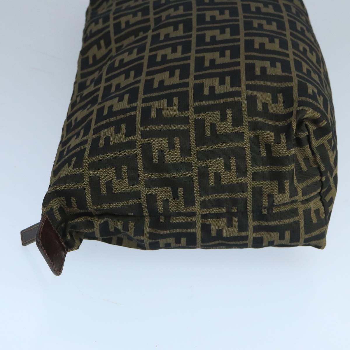 FENDI Zucca Canvas Pouch Brown Black fm4183