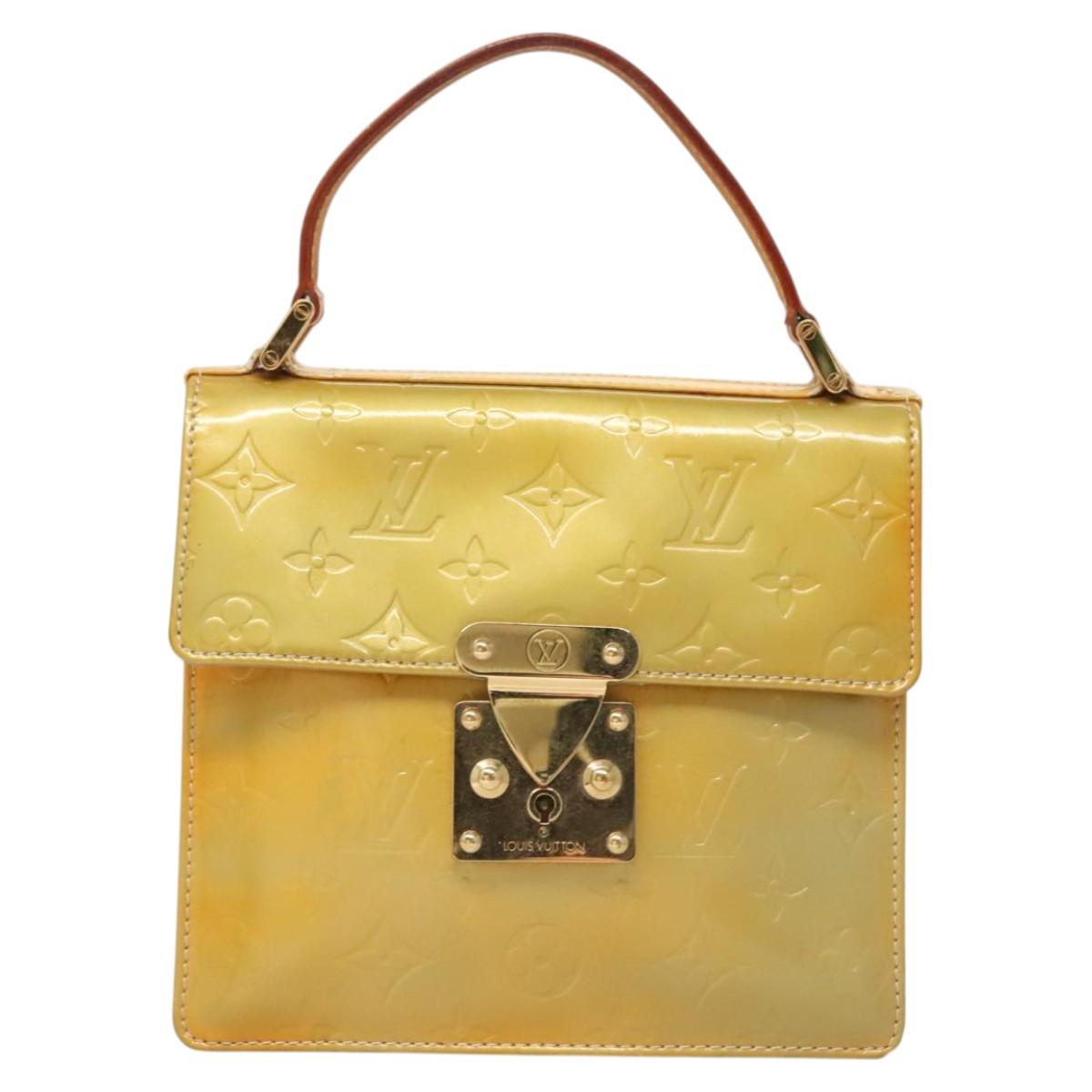 LOUIS VUITTON Monogram Vernis Spring Street Hand Bag Gris M91029 LV gh022