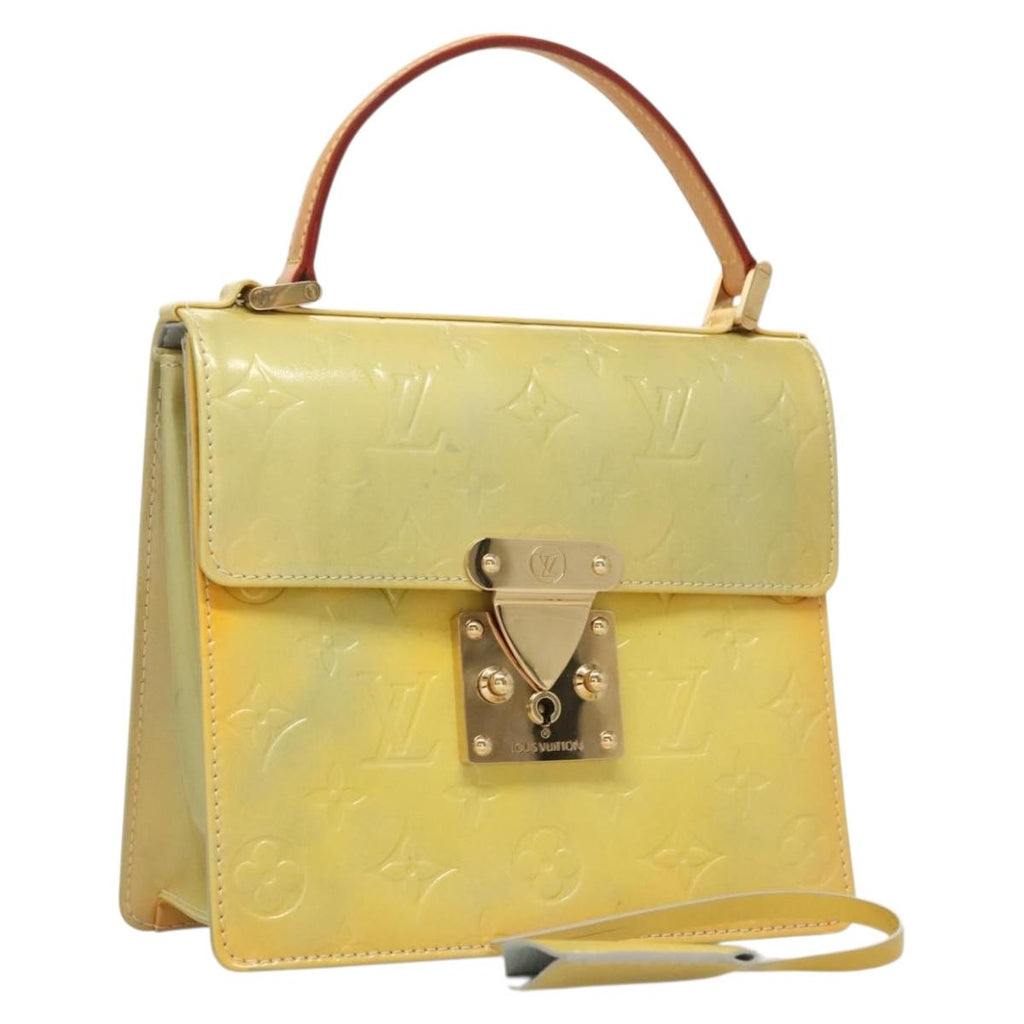 LOUIS VUITTON Monogram Vernis Spring Street Hand Bag Gris M91029 LV gh317