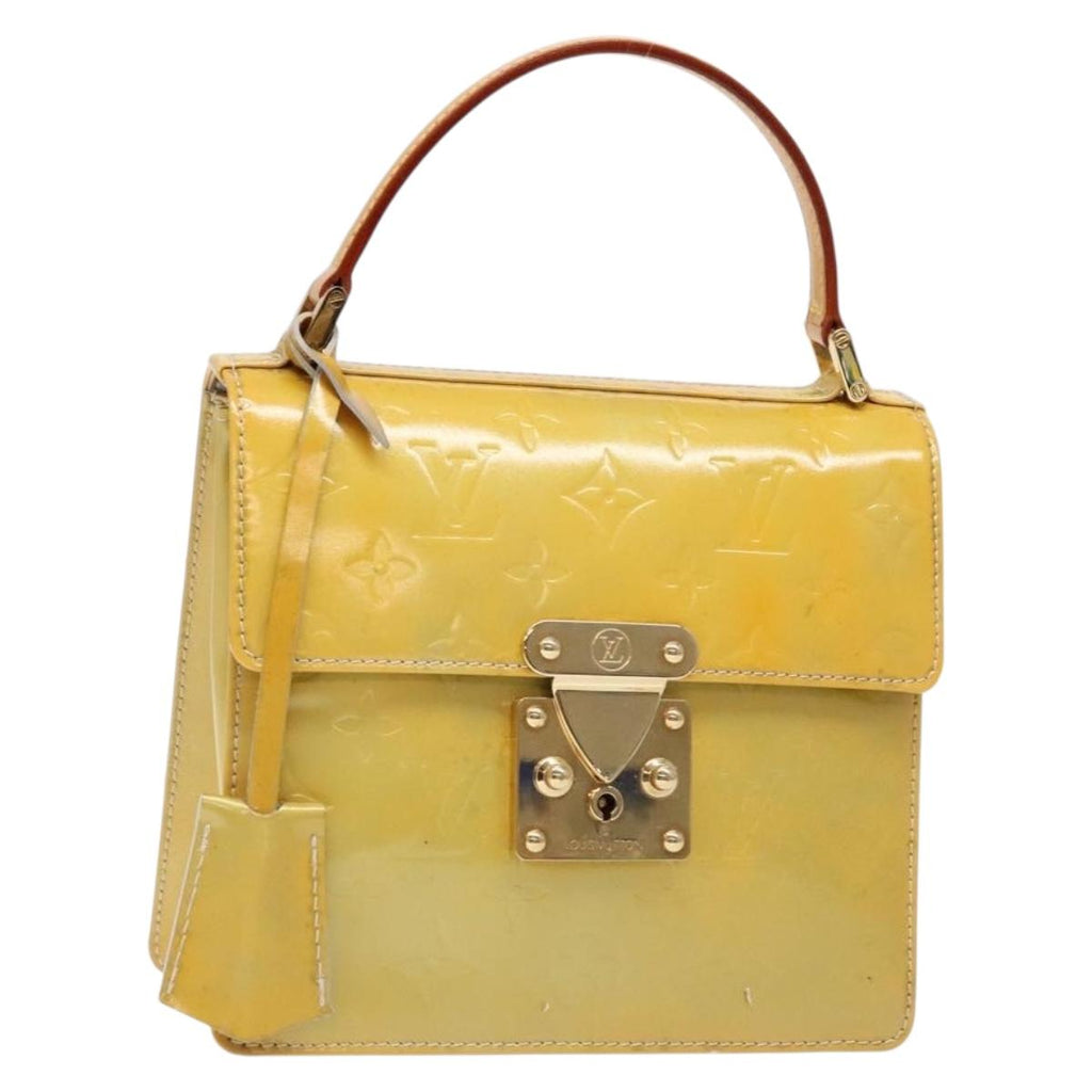 LOUIS VUITTON Monogram Vernis Spring Street Hand Bag Gris M91029 LV gh743