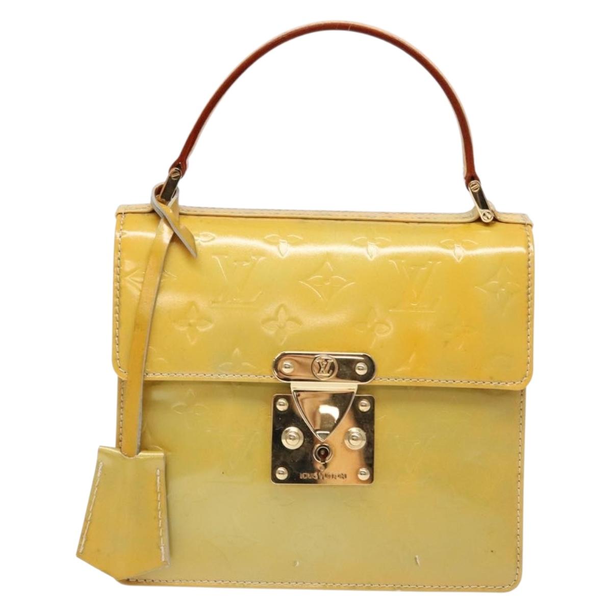 LOUIS VUITTON Monogram Vernis Spring Street Hand Bag Gris M91029 LV gh743