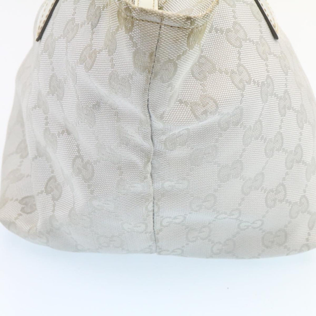 GUCCI Sherry Line GG Canvas Tote Bag Silver Blue am1955g