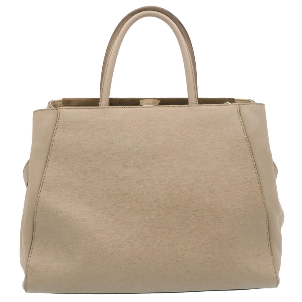 FENDI Hand Bag Leather 2way Shoulder Bag Gray am2118g