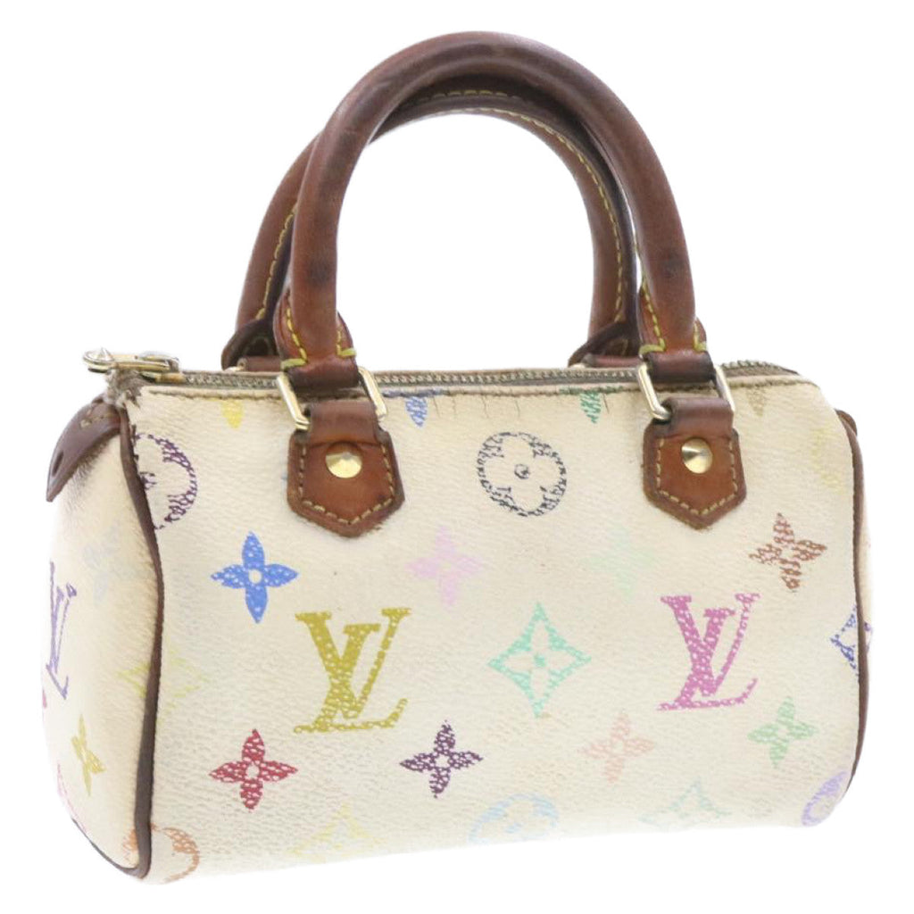 LOUIS VUITTON Monogram Multicolor Mini Speedy Hand Bag White M92645 am232g